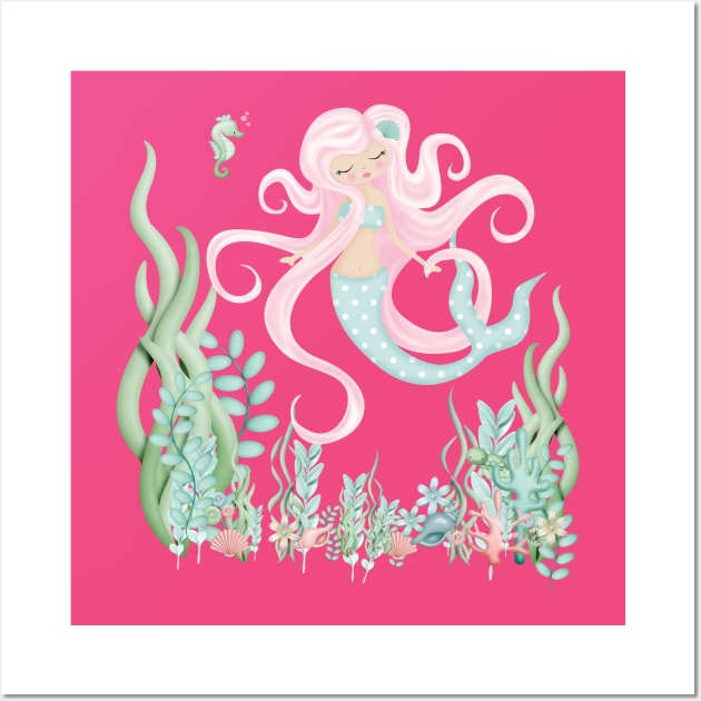 Mermaid Wall Art by Madebykale